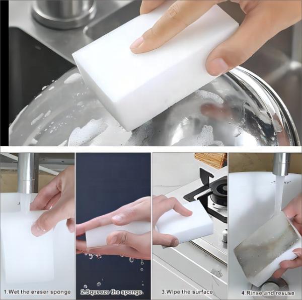 DH-A3-7 Esponja de Melamina Microfibra Limpeza de Cozinha Esponja Mágica para Necessidades Personalizadas