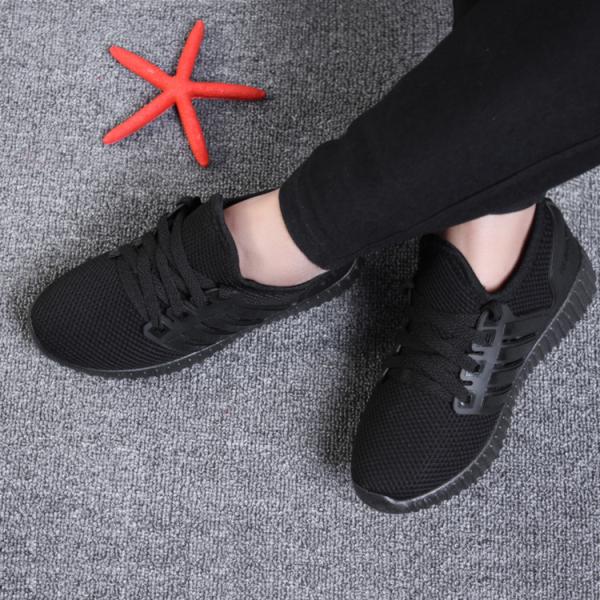 Light Weight Sports Shoes Lace-up Mesh Fabric Shoes For Ladies
