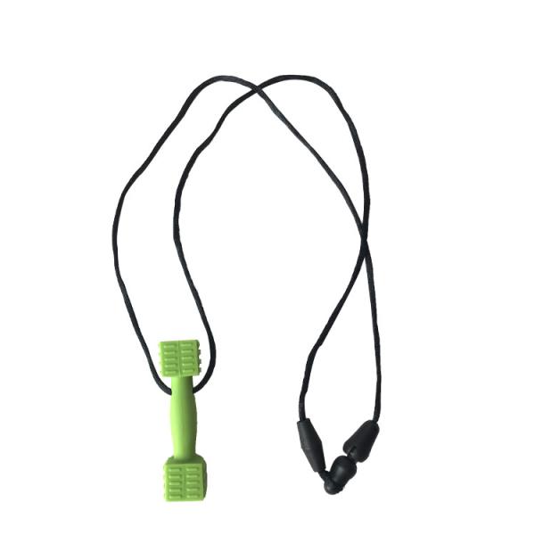 Hammer Shape Silicone Baby Teether Food Grade Soft Infant Chew Toy With Thread