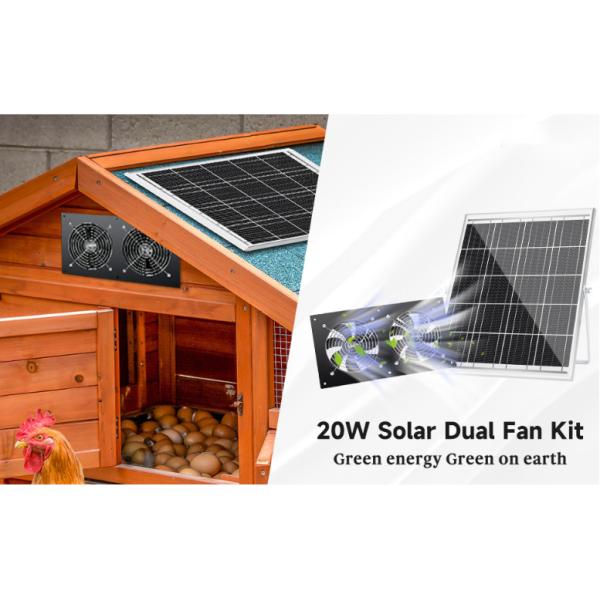 FTB20 Наружные солнечные панели Kit Powered выхлопный вентилятор для куриного купе IP65 водонепроницаемый