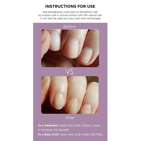 Obtenez des ongles forts et résistants avec notre durcisseur pour ongles certifié MSDS, traitement au gel d'acier