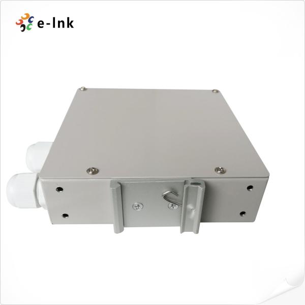 Caixa de junção de fibras DIN-Rail de 6 portas - Durável, compatível com FC/SC/ST/LC, junção de 12 fibras