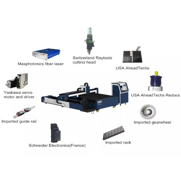 1500W Metal Tube / Plate Fiber High Speed Laser Cutting Machine
