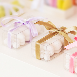 Eco friendly Gift Box Square Containers Transparent Packing Box Party Favors, Wedding, Birthday, Thanksgiving, Halloween