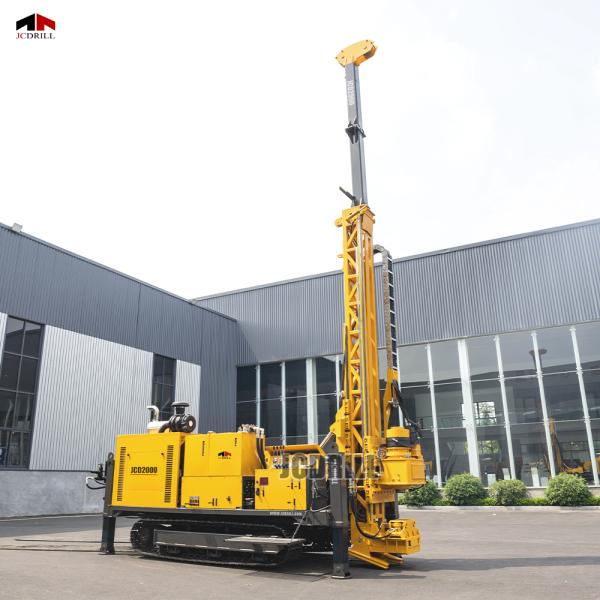 2000M Depth Crawler Mounted Fully Hydraulic Mining Core Drilling Rig For Geological Quarry Exploration