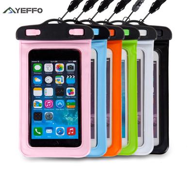 Affaire imperméable de flottement de téléphone de PVC IPX8 6,9 pouces d'à effleurement