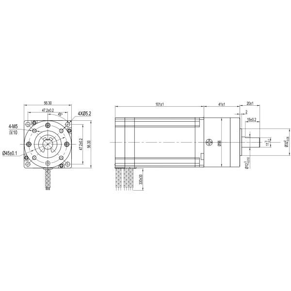 коробок передач 3800 Rpm мотора 56mm подшипник рукава мотора редуктора безщеточных электрических планетарный
