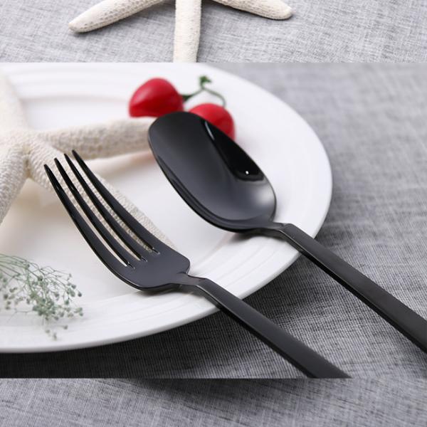 Luxury Food Contact Safe 420SS Matt Black Stainless Steel Cutlery Set