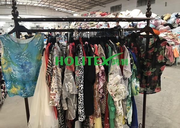 Mixed Color Used Women'S Clothing American Style Second Hand Womens Silk Blouse
