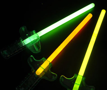 8 Inch Plastic Glow Sword Stick Perfect for Camping Occassion and Event Party Supplies