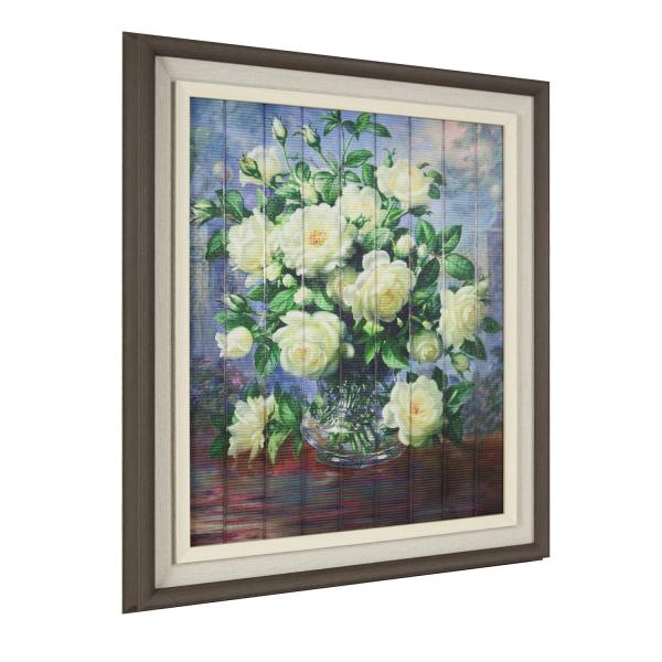 Hotel / Home Decor Painting , Glitter Ribbon Camellia Flower Painting