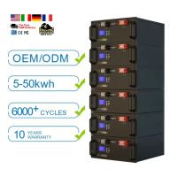 Durée de vie 6000 fois 51.2V 300ah 100Ah Lifepo4 Piles au lithium pour l'énergie solaire