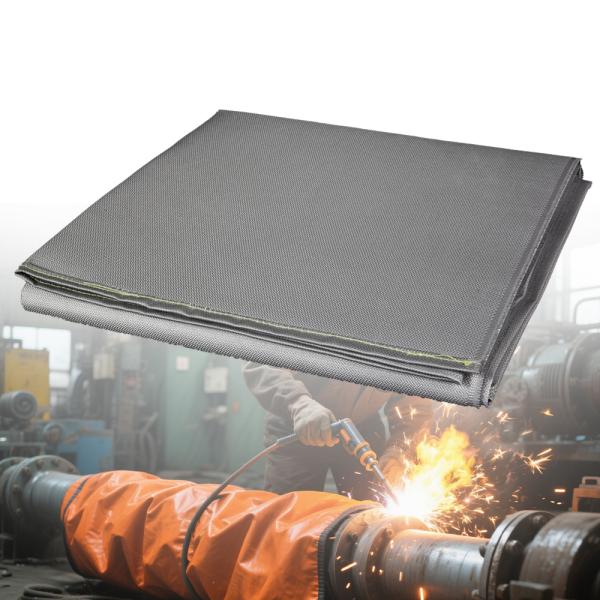 Couverture de soudure en fibre de verre ignifuge 550C, tapis industriel résistant à la chaleur
