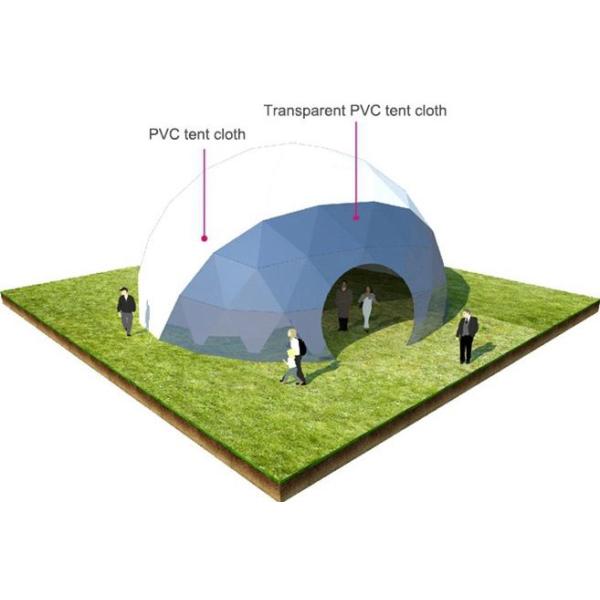 500 People Steel Geodesic Dome Tent , Interior Decoration Geodesic Event Domes