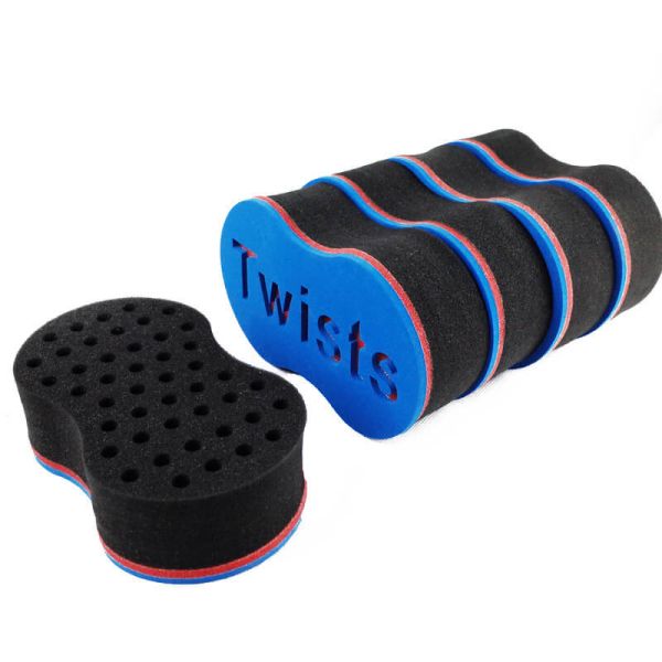 OEM ODM Logo Single Sided Hair Sponge 8 Shape Afro Curl Sponge