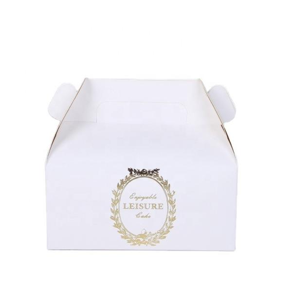 Gift Pastry Cake Box Packaging Biodegradable Green White Tall Mini Wedding Baking