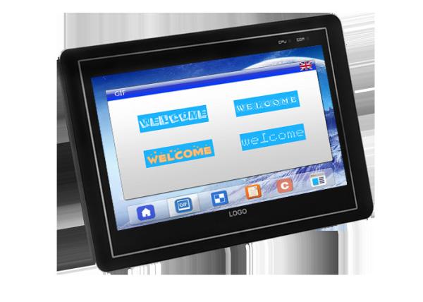 Resistive Industrial Touch Screen HMI 7 Inch , 800×400 Resolution Metal Enclosure