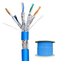 0.570mm LAN SFTP CAT7 câble avec veste en PVC bleu pour les connexions réseau 10Gbps