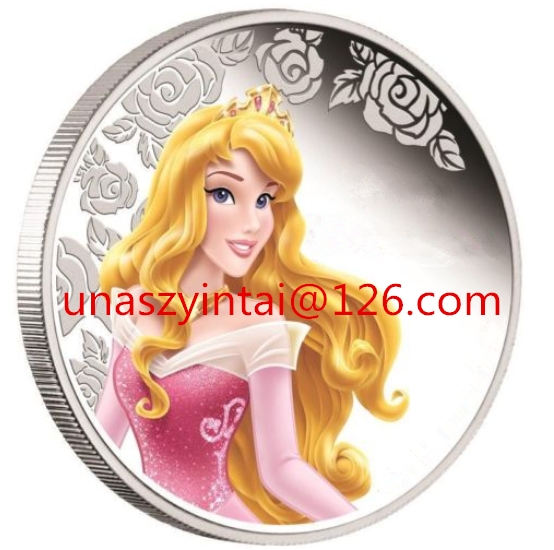 The gift of EASTER Cartoon Princess Belle Unique metal coin