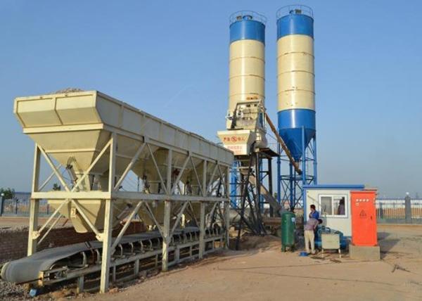 Fixed Skip Hopper Simple Concrete Batch Plant 50m3 With Automatic Control System