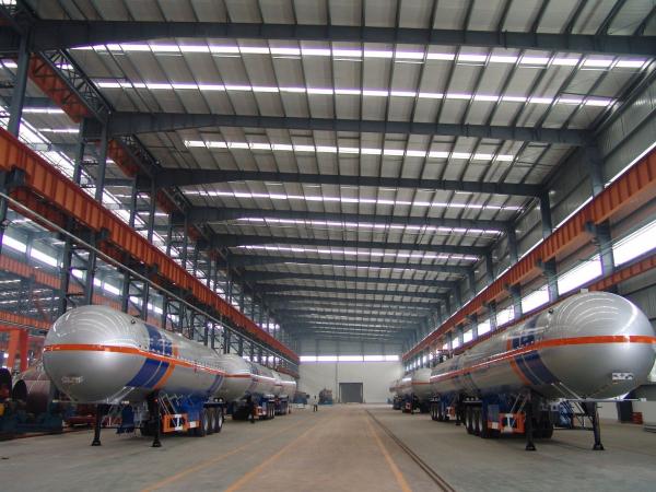 55000L LNG Tanker Semi Trailer With 3 Axles For Liquid Natural Gas