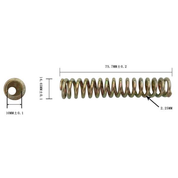 Пружина сжатия СС стали углерода изготовленных на заказ концевых заделок кабеля алюминиевая стальная