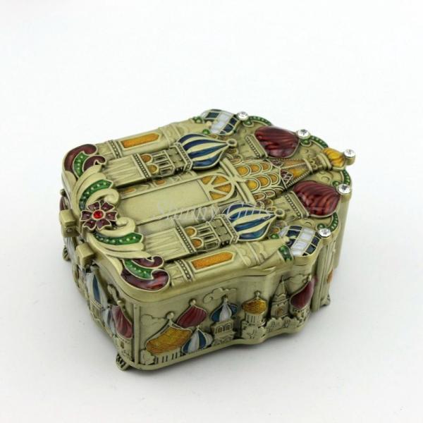 Hot Sale European Castle Desgin Fashionable Jewelry Box Metal