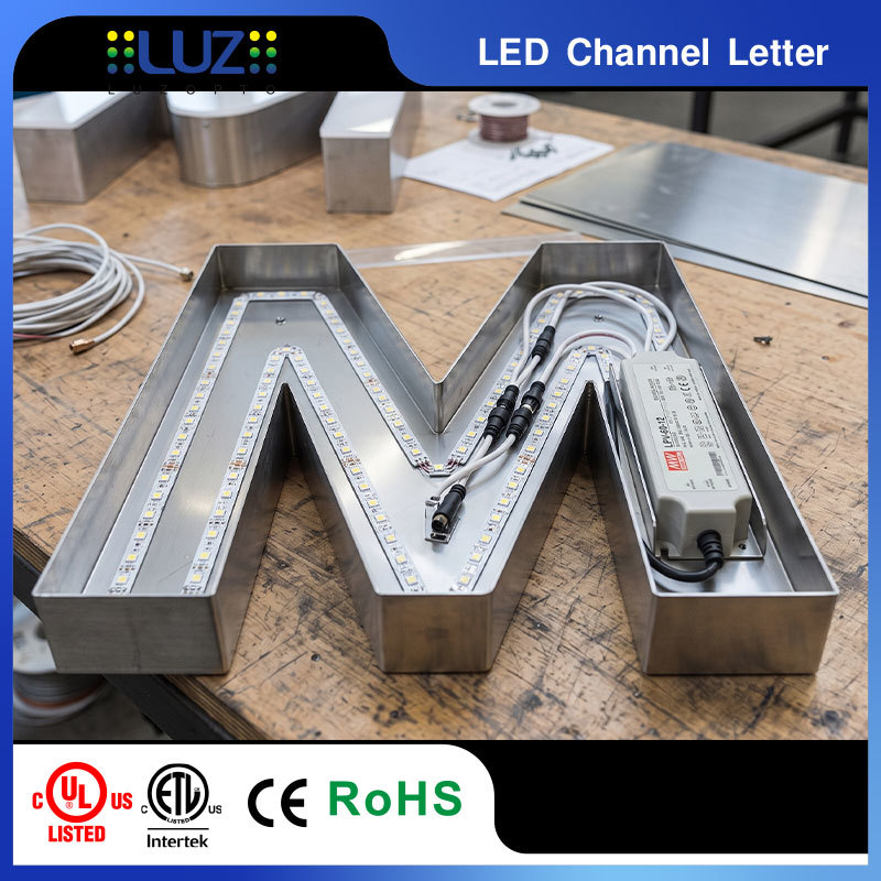 Trimless Aluminum Return Energy Saving Custom Design Frontlit LED Signage For Chain Store Decoration