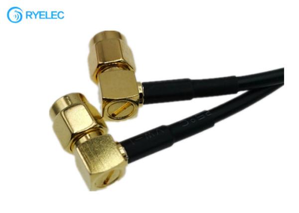 SMA Straight Female To SMA Right Angle Rp Male RF RG174 Antenna Jumper Pigtail Cable