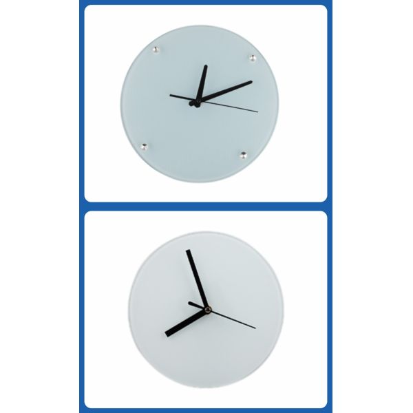 Wholesale Sublimation Blank Custom High Quality Coating Sublimation Glass Photo Frame Diy Besk Design with Clock Gifts