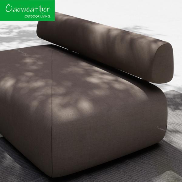 Modern Luxury Hotel Poolside Garden Aluminum Frame Waterproof Outdoor Lounge Fabric for Villa Living Room