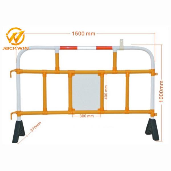 1500*1000Mm Road Plastic Traffic Barriers 360 Degree Swiveled Feet Interlock