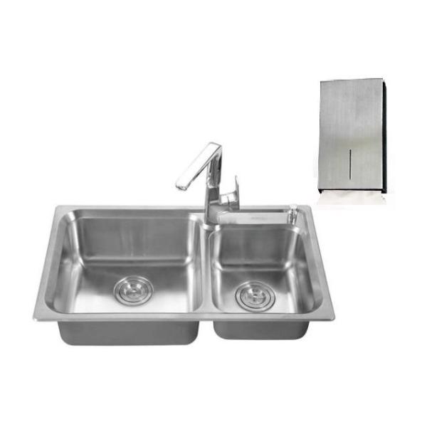 Silver Color Kitchen Towel Dispenser Stainless Steel 10cm x 10cm Paper Size