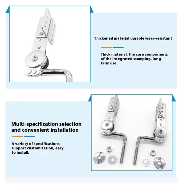 Wanjusheng Stainless Steel Furniture Hardware Adjustable Sofa Headrest Folding Mechanism Hinge Design Kitchen Living Room School