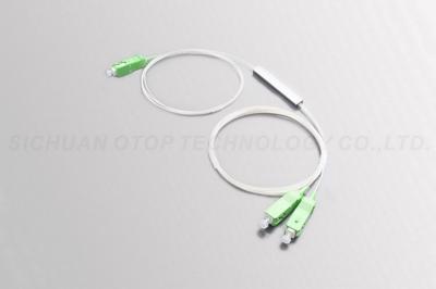 SC / APC Connector Optical Cable Splitter 1x2 Ratio , 0.9mm PVC Hytry and LZSH