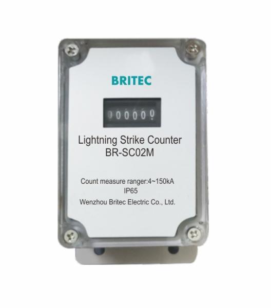 BR-SC02M SPD Lightning Surge Protector Electric Protection Devices Counter Surge Arrestor  lighting strike counter device Surge Arrester