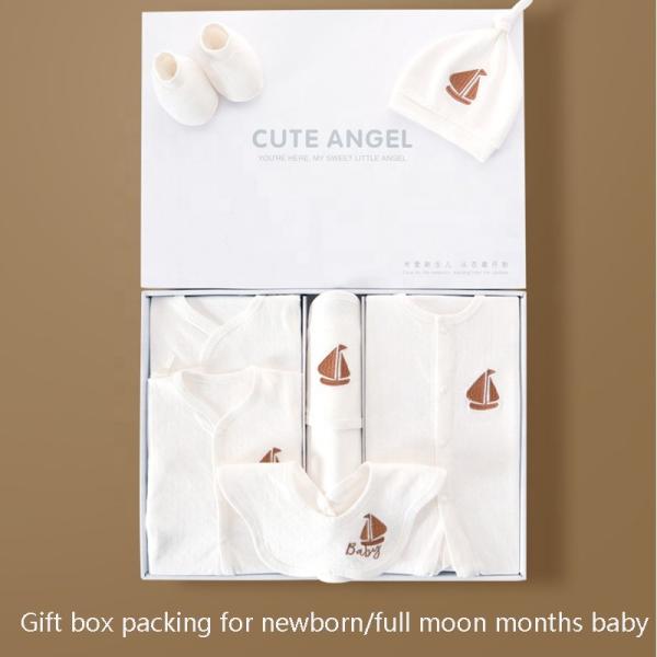 Golden supplier organic 100% cotton baby clothes jumpsuits box newborn new born baby gift set