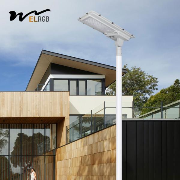 Alumínio 400 Watt Solar Street Light 6500K 400W Sensor de Movimento Luzes de rua