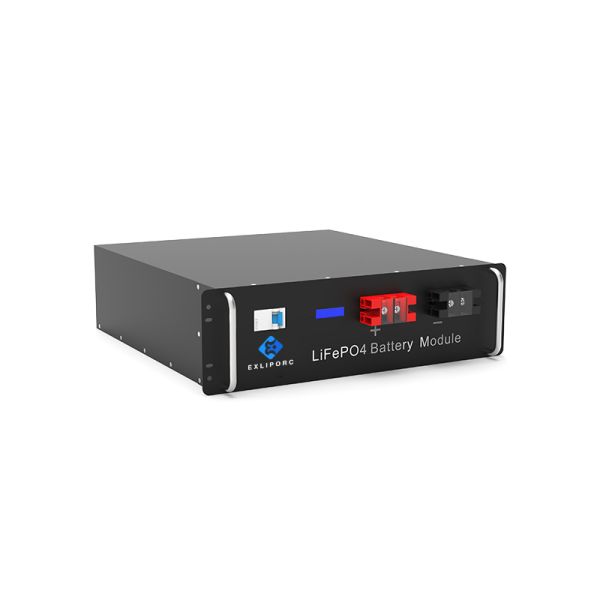 Exliporc 100Ah LiFePO4 Battery with 6000 Cycles and Built-in BMS Protection for Server Rack Applications