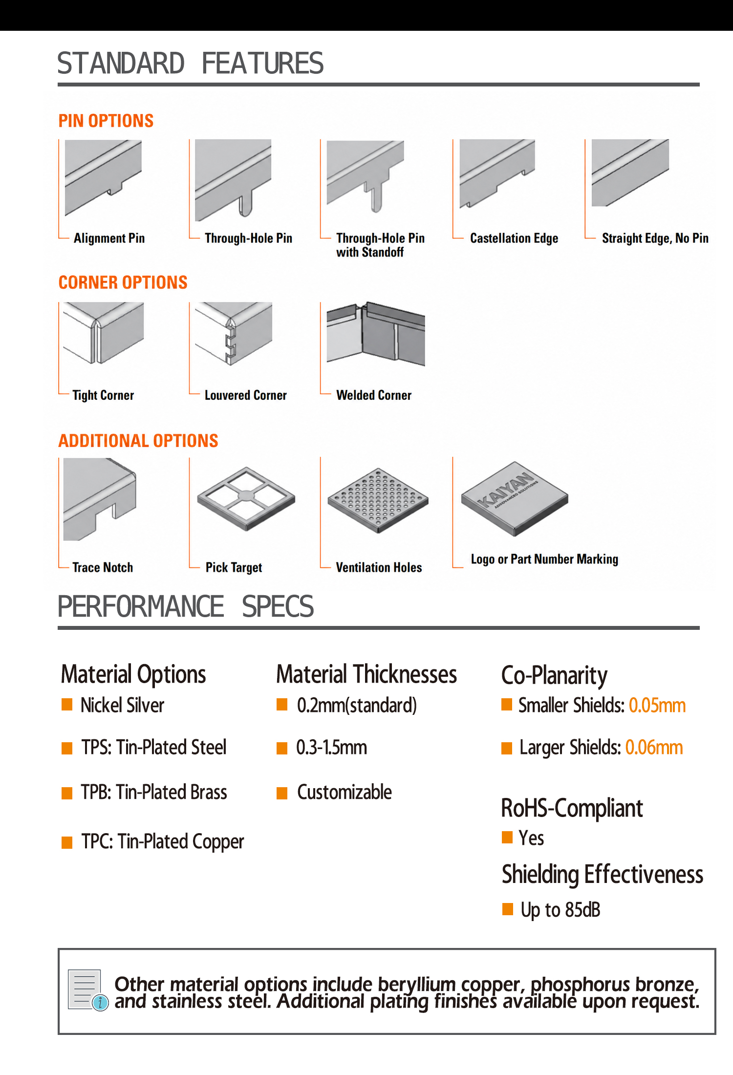 Custom RF Shielding Cover with Laser Engraved Pattern EMI RFI Shielding Can for PCB Electronic Communication Devices