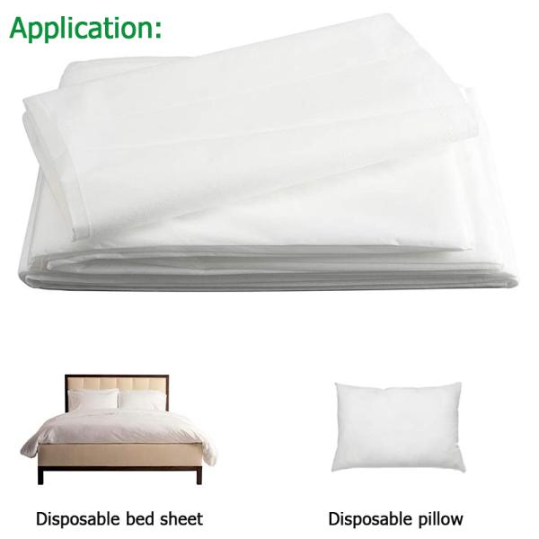 75gsm White Flat Waterproof Disposable Nonwoven Bed Sheet Roll