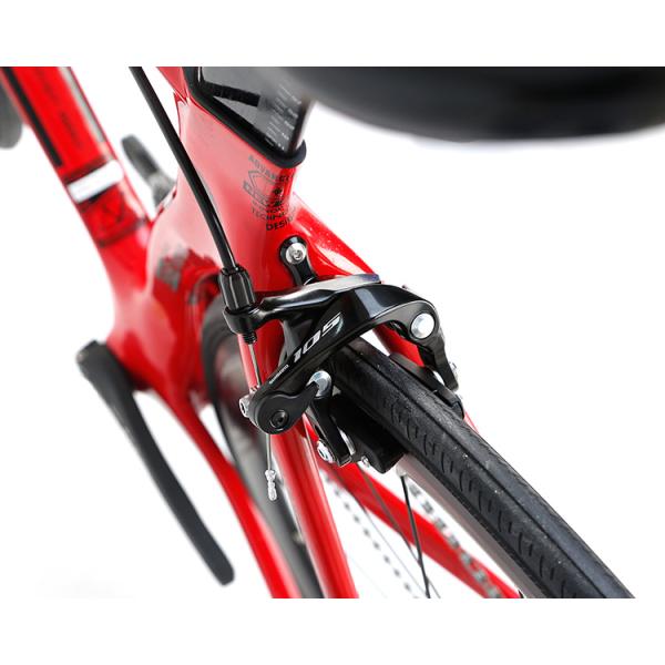 Anti Skid Carbon Fiber Road Bike , Red Carbon Race Bike Flat Welding Technology