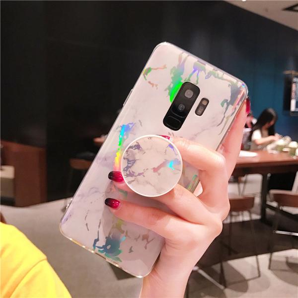Samsung S7(edge)/S8(plus)/S9(plus)/Note 8/9 TPU marble case with holder, Samsung protective TPU case, Samsung cases