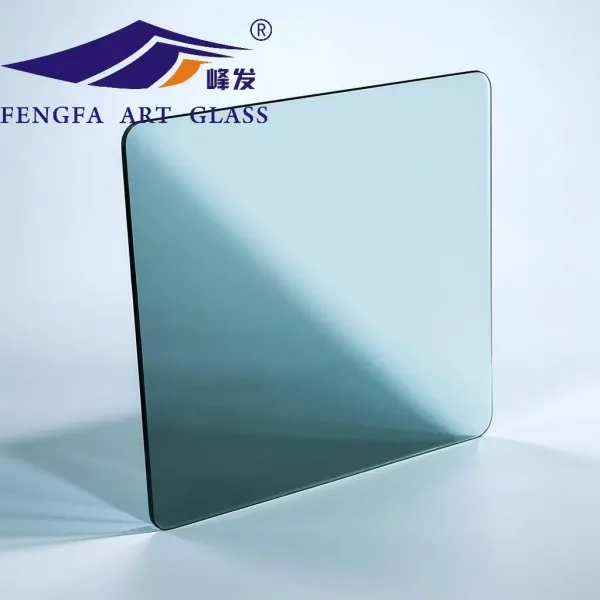 Colorful Gradient Tempered Glass 6+6mm Curved Glass Railing Customized