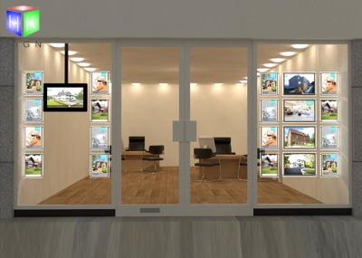 Hanging A4 Crystal LED Light Box Poster Frame Travel Agency Window Displays