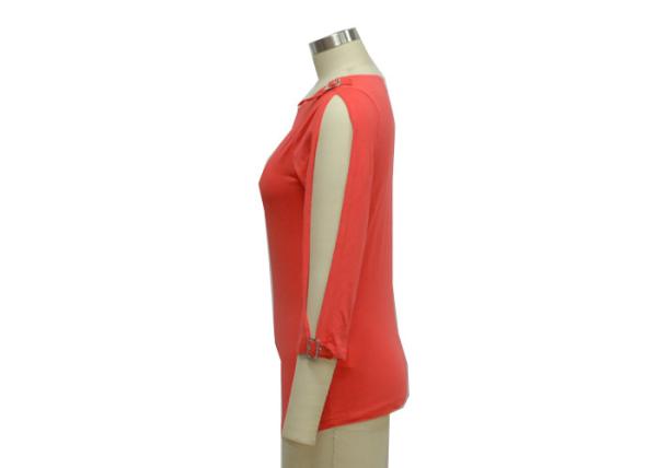 High End Ladies Ribbed T Shirt , Trendy Summer Casual Outfits For 50 Year Old Woman