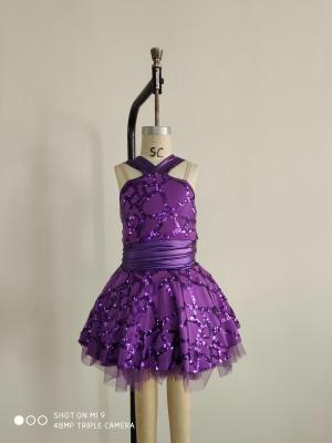 Kids Dance Tights Exotic Dancewear Purple Color For Party