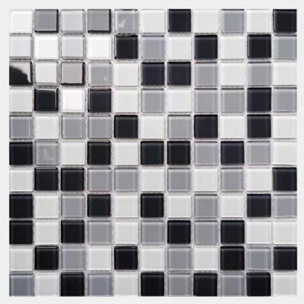 300x300mm Crystal Glass Mosaic Floor Wall Tile For Bathroom Swimming Pool Kitchen Backsplash