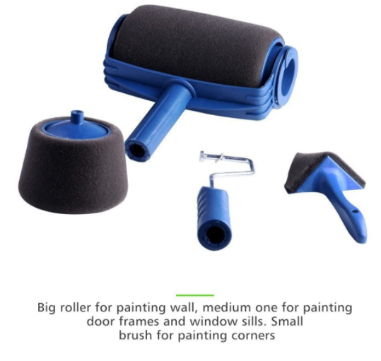 9pcs красят настенную живопись набора щетки ролика с щеткой бегуна краски