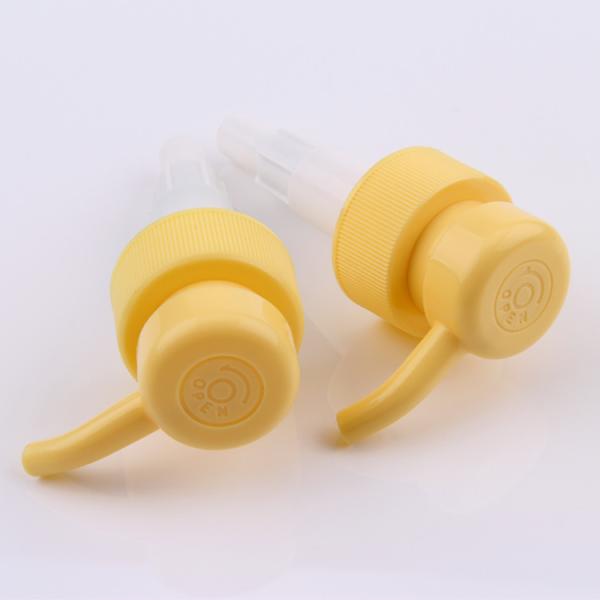 Yellow Lotion Dispenser Pump Liquid Shampoo Lotion Pump Replacement